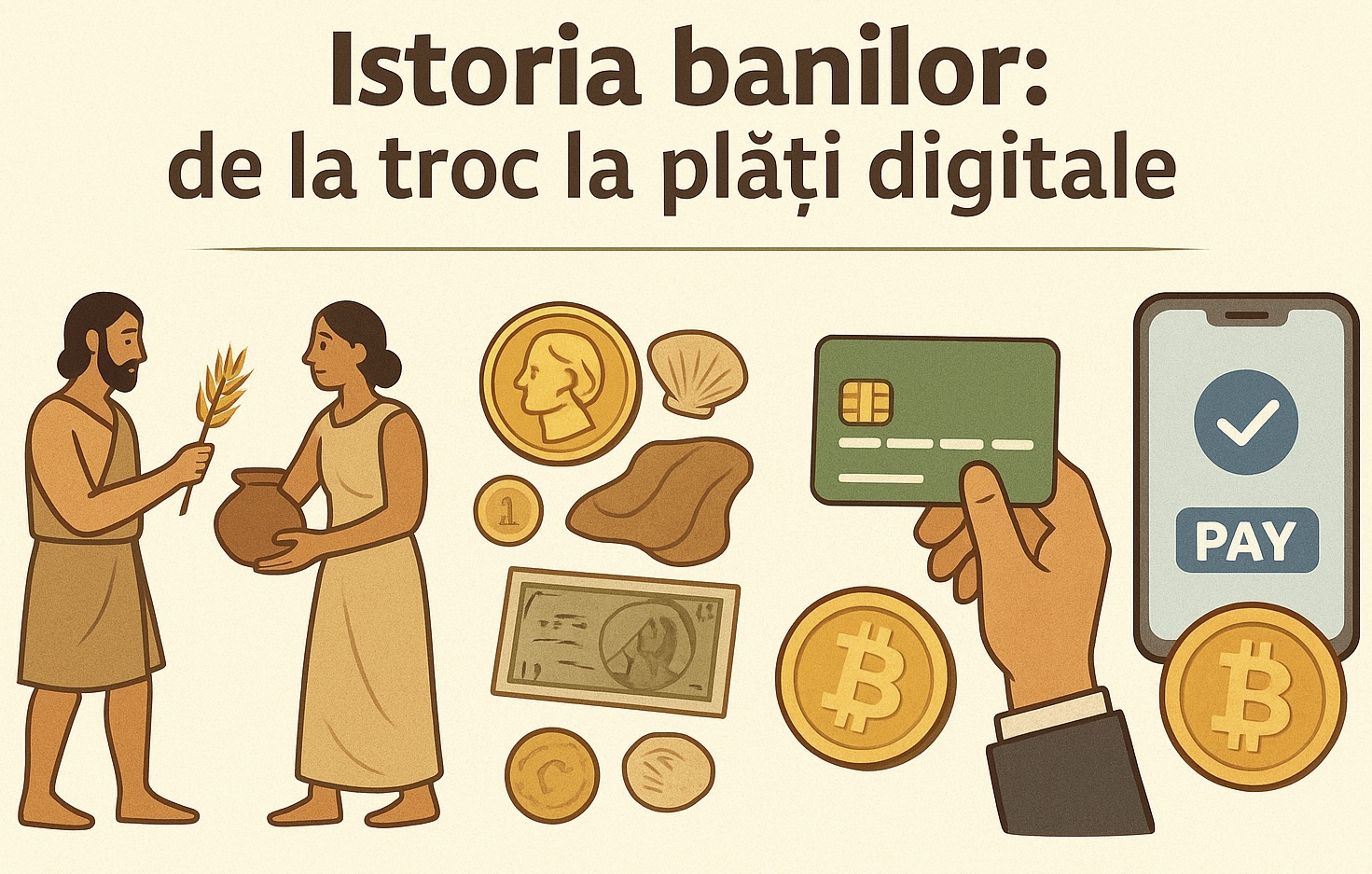 De la troc la Bitcoin: scurta istorie a banilor